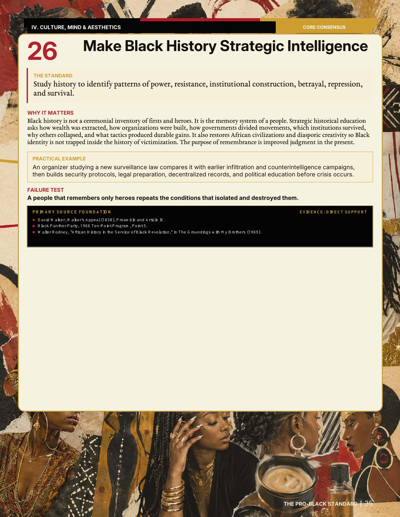 Interior preview of Rule 26, Make Black History Strategic Intelligence